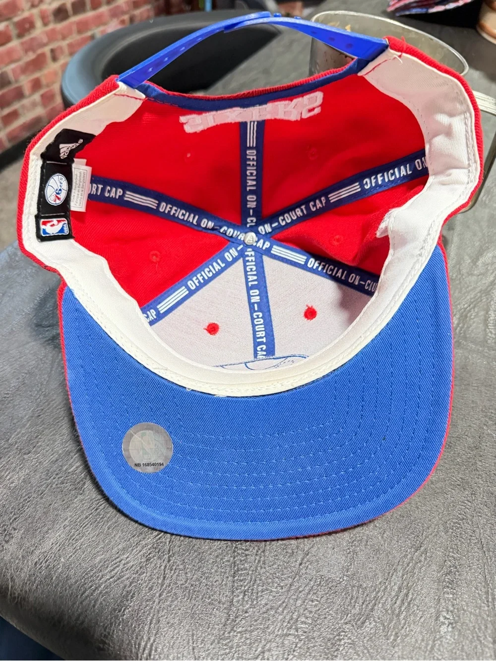 adidas Red Philadelphia 76ers Basketball Snapback Hat